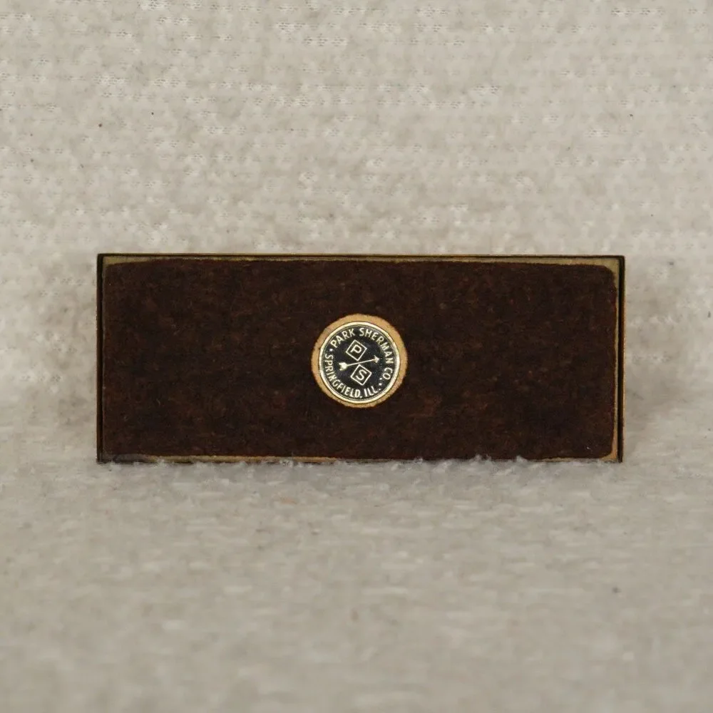 Park Sherman Brass Perpetual Desk Calendar Mid-Century Springfield Illinois VTG